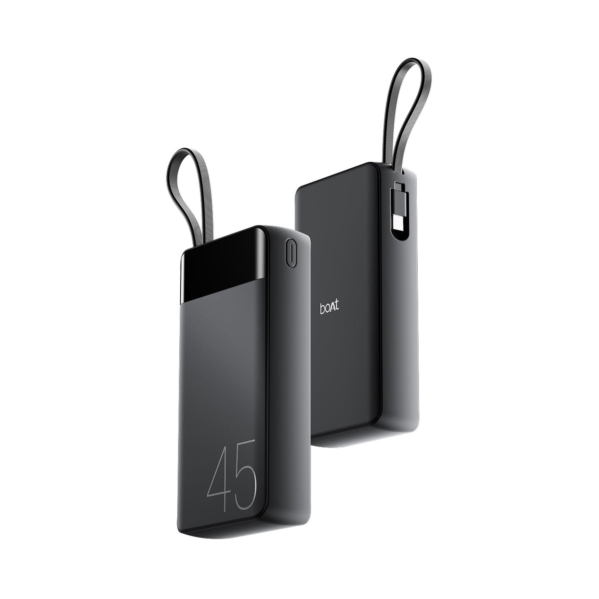 Noise Newly Launched India's 1st Power Bank 20000mAh 45W Ultra Fast Charging: Built-in Type-C Cable, Digital Battery%, Advanced Safety, Metallic Finish, Triple Output, BIS Certified (Titanium)