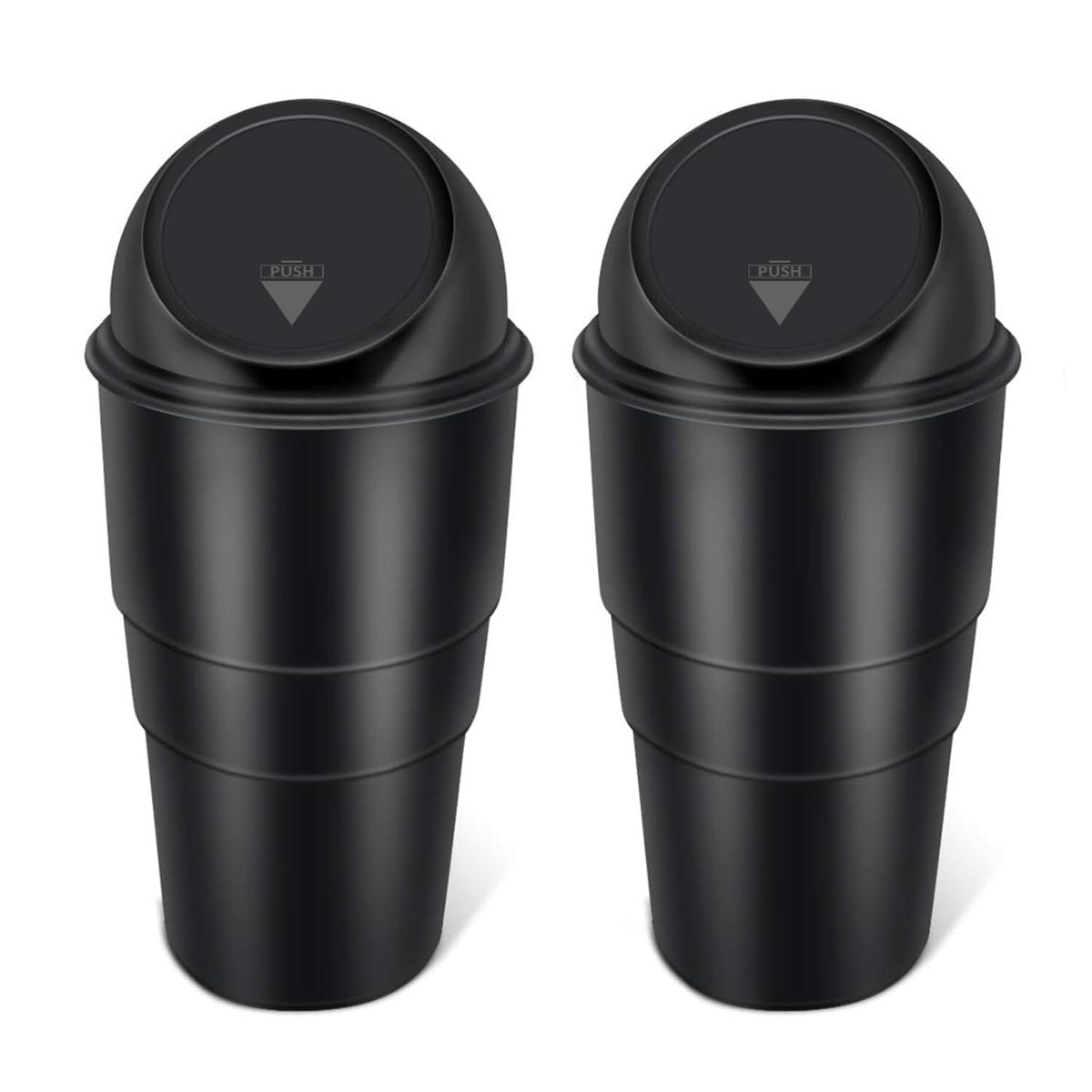 MeeTo Car Trash Bin Protable Dustbin With Push Function Lid, Automatic Push Button Open Cap, Leakproof Car Mesh Mini Holder, Storage Box with Hanging Holder Vehicle, Home, Office (Pack Of 1)