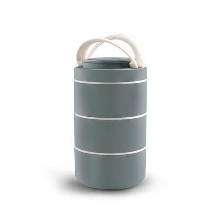 Ganesh Smart Stack 3 Layer Protable Lunch Box Stainless Steel Airtight Leak-Proof Lunch Box for Office, School, Picnic -Brown, 1200 Milliliters