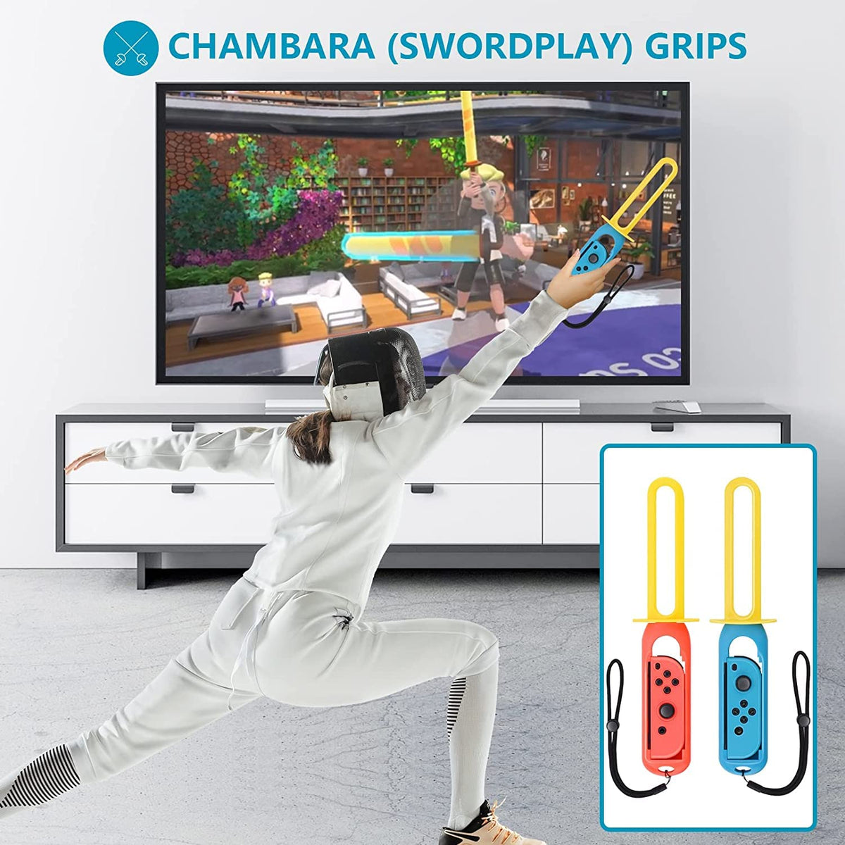 PSS Compatible with Nintendo Switch Sports Accessories Bundle, 10 in 1